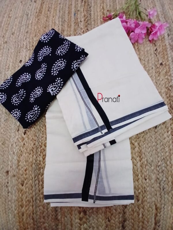 SetMund with Black Cotton Blouse
