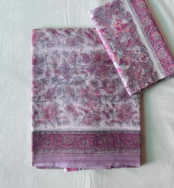 Floral Kota Doria Sari - Image 7