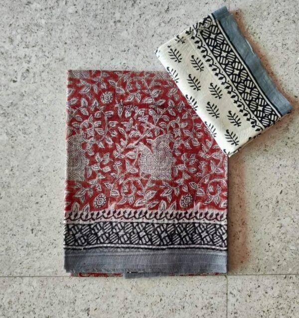 Floral Kota Doria Sari