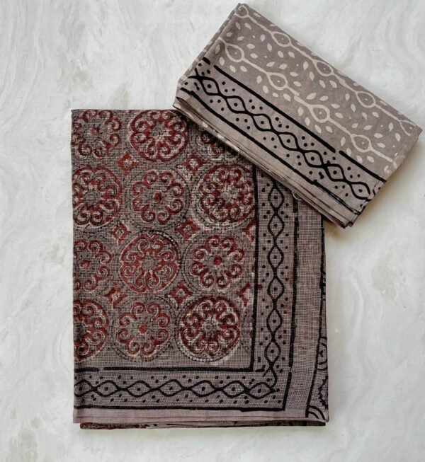 Floral Kota Doria Sari - Image 11